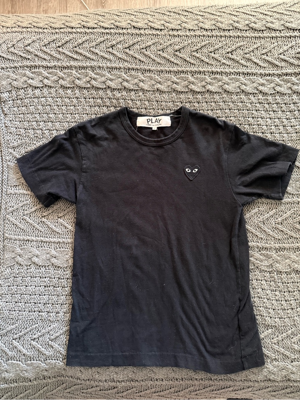PLAY Comme des Garçons Cotton T-shirt in Black